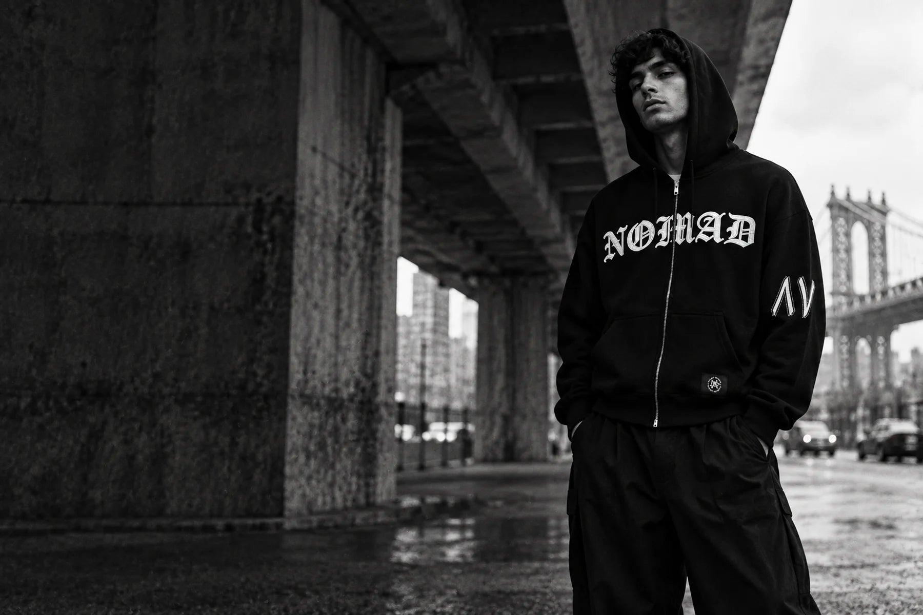 AI concept editorial featuring the Archive hoodie